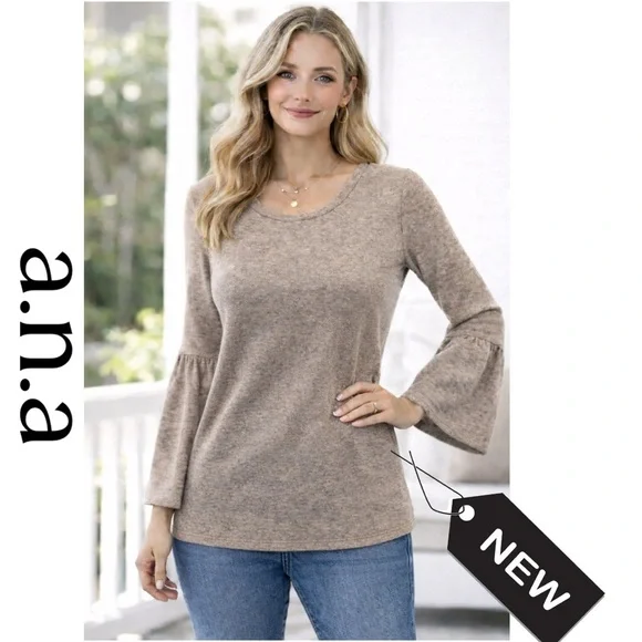 NWT A.N.A rose quartz bell sleeve NWT Sweater - Picture 1 of 11